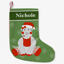 イラシマ バレエ サイクリスマス スノーフレーク グリーン スモールクリスマスストッキング