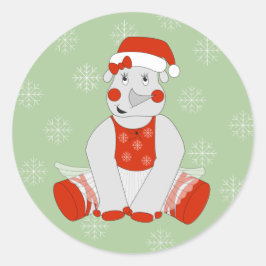 イラシマ バレリーナ サイクリスマス スノーフレーク ラウンドシール