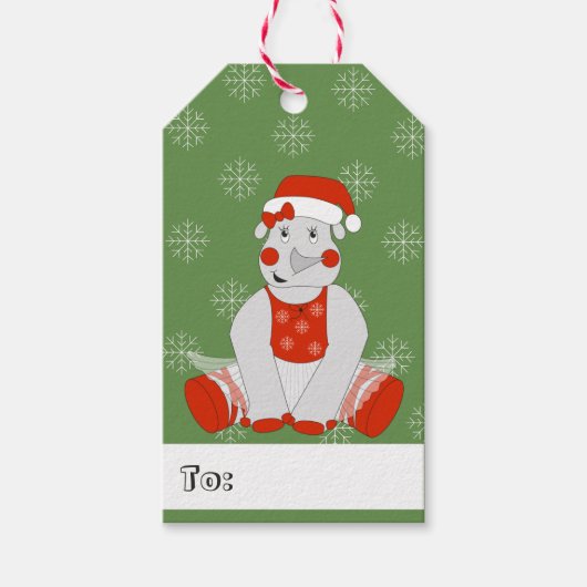 イラシマ バレリーナ サイ クリスマス スノーフレーク ギフトタグ (正面)