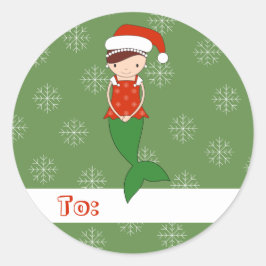 イラシマ バレリーナ マーメイド クリスマス スノーフレーク ラウンドシール