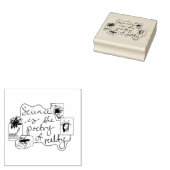 イラストと詩の引用文としての科学 ラバースタンプ (押印)