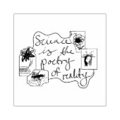 イラストと詩の引用文としての科学 ラバースタンプ (インプリント)