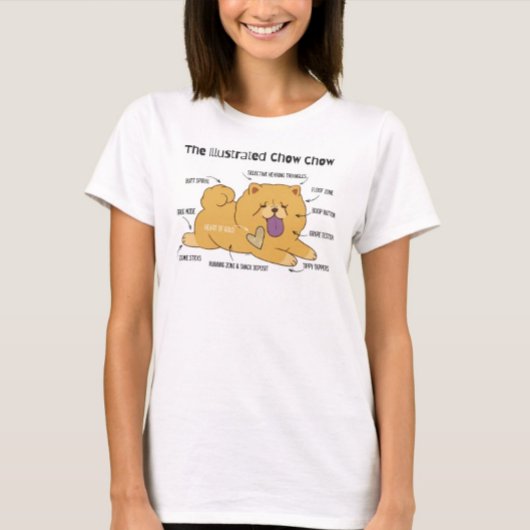 イラストのコーギー 白Tシャツ Tシャツ