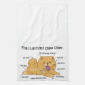 イラストのチャウチャウ キッチンタオル (縦)