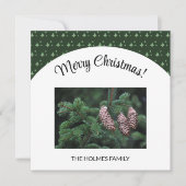 イラストのツリー柄のクリスマス写真 (正面)