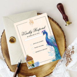 イラストのピーコック アラビア ムスリム RSVP カード