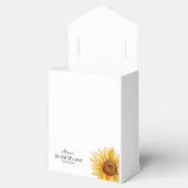 イラストの水彩画のひまわり ブライダルシャワー フェイバーボックス (オープン)