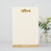 イラストの魚 Gone Fishin 便箋 (スタンド正面)