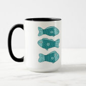 イラストの3匹の魚 マグカップ (左)