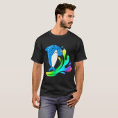 イラストクジラステッカー Tシャツ (正面フル)