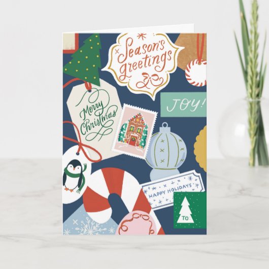 イラストクリスマスギフタグ シーズンカード (正面)