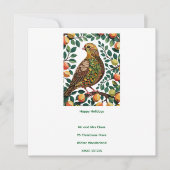 イラストスタンプ・ツリーのヤマドリ 招待状 (正面)