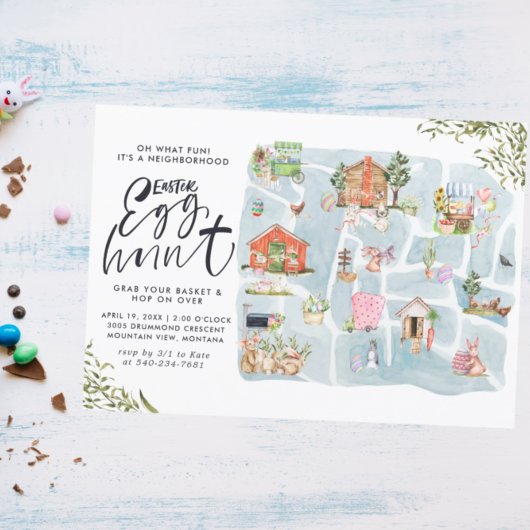 イラストマップ | 街歩きイースターエッグハント 招待状