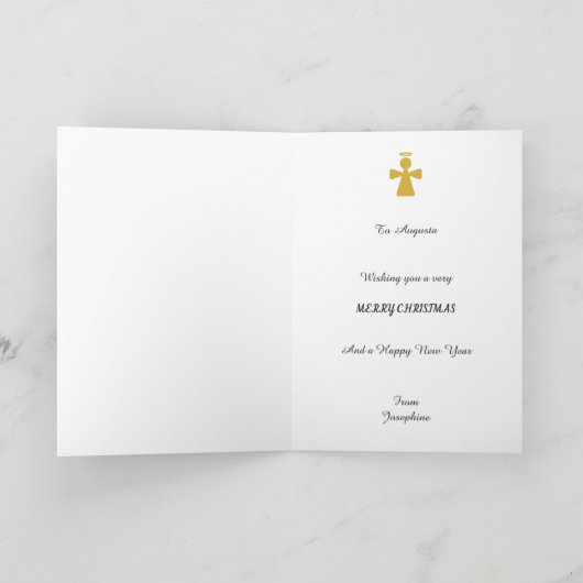 イラストマ トゥカン クリスマス スノーフレーク ホリデー カード (内部)