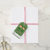 イラストマ 少女と少年エルフのクリスマス スノーフレーク ギフトタグ (より糸付き)