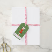 イラストマ 雪の結晶のドレスの女の子 クリスマス ギフトタグ (より糸付き)