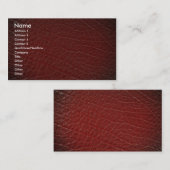 イラストラティブ赤い革質 名刺 (正面/裏面)
