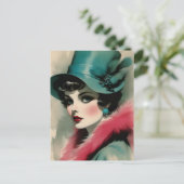 イラストレティのヴィンテージファッションには何か問題がある ポストカード (スタンド正面)