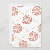 イラストレーションお洒落スライスの愛ブライダルシャワー 招待状 (裏面)