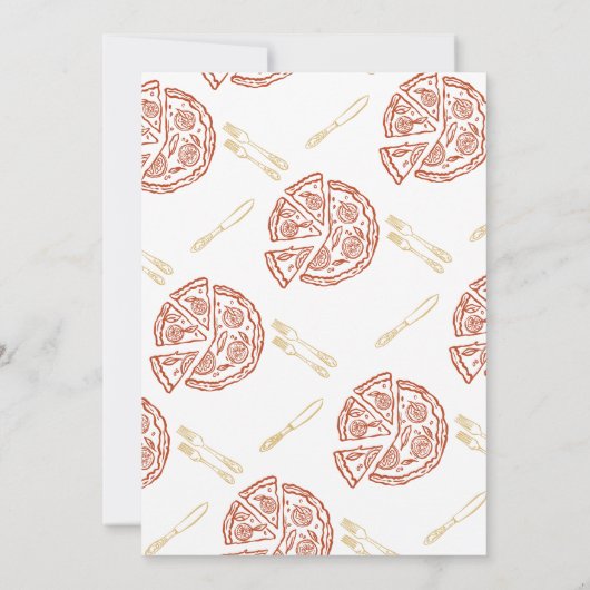 イラストレーションお洒落スライスの愛ブライダルシャワー 招待状 (裏面)