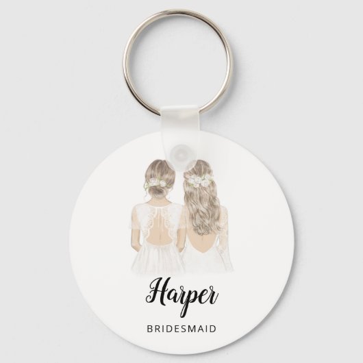イラストレーションが私の花嫁のキーリングになるかな キーホルダー (正面)
