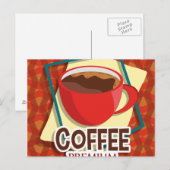 イラストレーションのおいしいコーヒー ポストカード (正面/裏面)