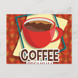 イラストレーションのおいしいコーヒー ポストカード