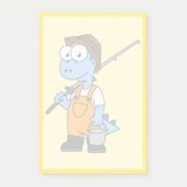 イラストレーションのアロサウルス漁師。 ポストイット (正面)