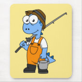 イラストレーションのアロサウルス漁師。 マウスパッド (正面)