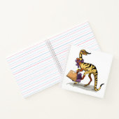 イラストレーションのイグアノドンとショッピングバッグ。 ノートブック (内部)