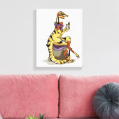 イラストレーションのイグアノドン彼女の爪、 ネイル。 キャンバスプリント (インサイチュ (リビング))