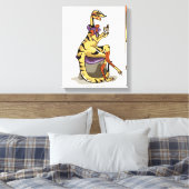 イラストレーションのイグアノドン彼女の爪、 ネイル。 キャンバスプリント (インサイチュ (寝室))