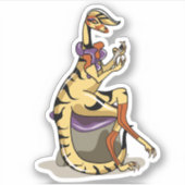 イラストレーションのイグアノドン彼女の爪、 ネイル。 シール (正面)