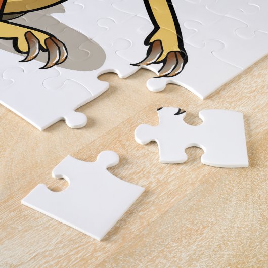 イラストレーションのイグアノドン彼女の爪、 ネイル。 ジグソーパズル (側面)