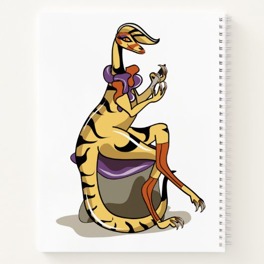 イラストレーションのイグアノドン彼女の爪、 ネイル。 ノートブック (裏面)