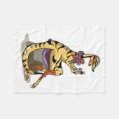 イラストレーションのイグアノドン彼女の爪、 ネイル。 フリースブランケット (正面(横))