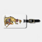 イラストレーションのイグアノドン彼女の爪、 ネイル。 ラゲッジタグ (正面横)