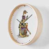 イラストレーションのイグアノドン彼女の爪、 ネイル。 壁時計 (傾斜)