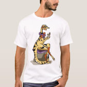 イラストレーションのイグアノドン彼女の爪、 ネイル。 Tシャツ (正面)