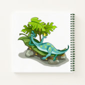 イラストレーションのイグアノドン日光浴。 ノートブック (裏面)