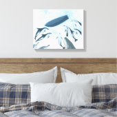 イラストレーションのイルカがボートを見上げる キャンバスプリント (インサイチュ (寝室))
