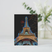イラストレーションのエッフェルタワー – パリ,フランス ポストカード (スタンド正面)