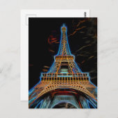 イラストレーションのエッフェルタワー – パリ,フランス ポストカード (正面/裏面)