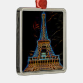 イラストレーションのエッフェルタワー – パリ,フランス メタルオーナメント (右)
