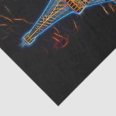 イラストレーションのエッフェルタワー – パリ，フランス 薄葉紙 (詳細)