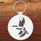 イラストレーションのカナダのゲーゼのボタンキーリング キーホルダー (正面)