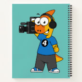 イラストレーションのカメラ操作者。 ノートブック (裏面)