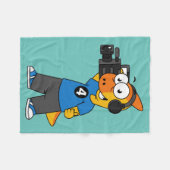 イラストレーションのカメラ操作者。 フリースブランケット (正面(横))