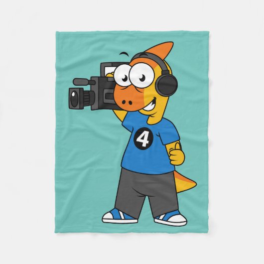イラストレーションのカメラ操作者。 フリースブランケット (正面)