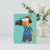 イラストレーションのカメラ操作者。 ポストカード (スタンド正面)